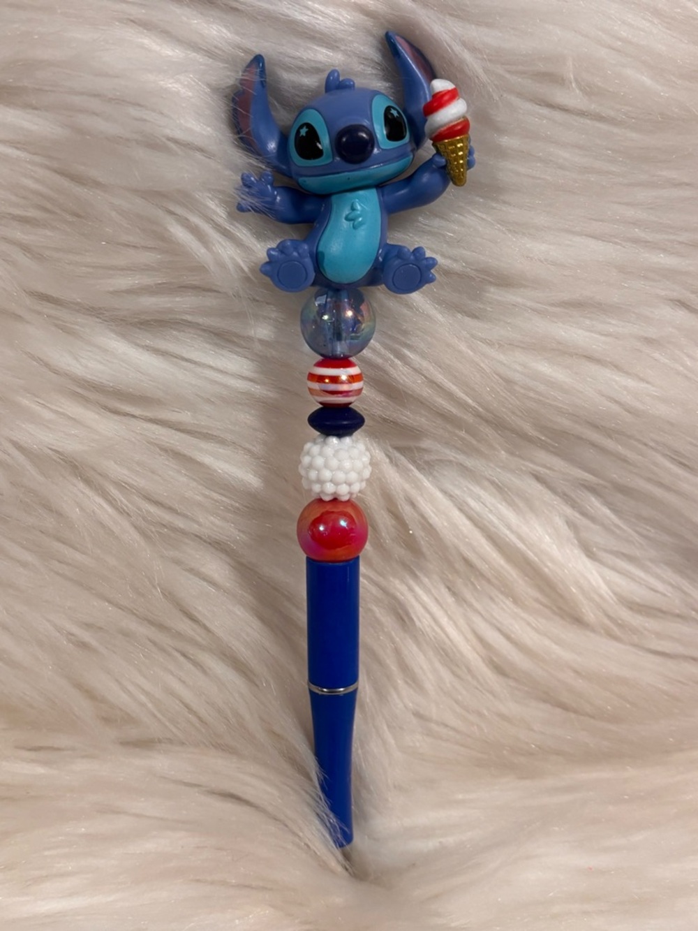 Disney Doorables Stitch Beaded Pen Handcrafted